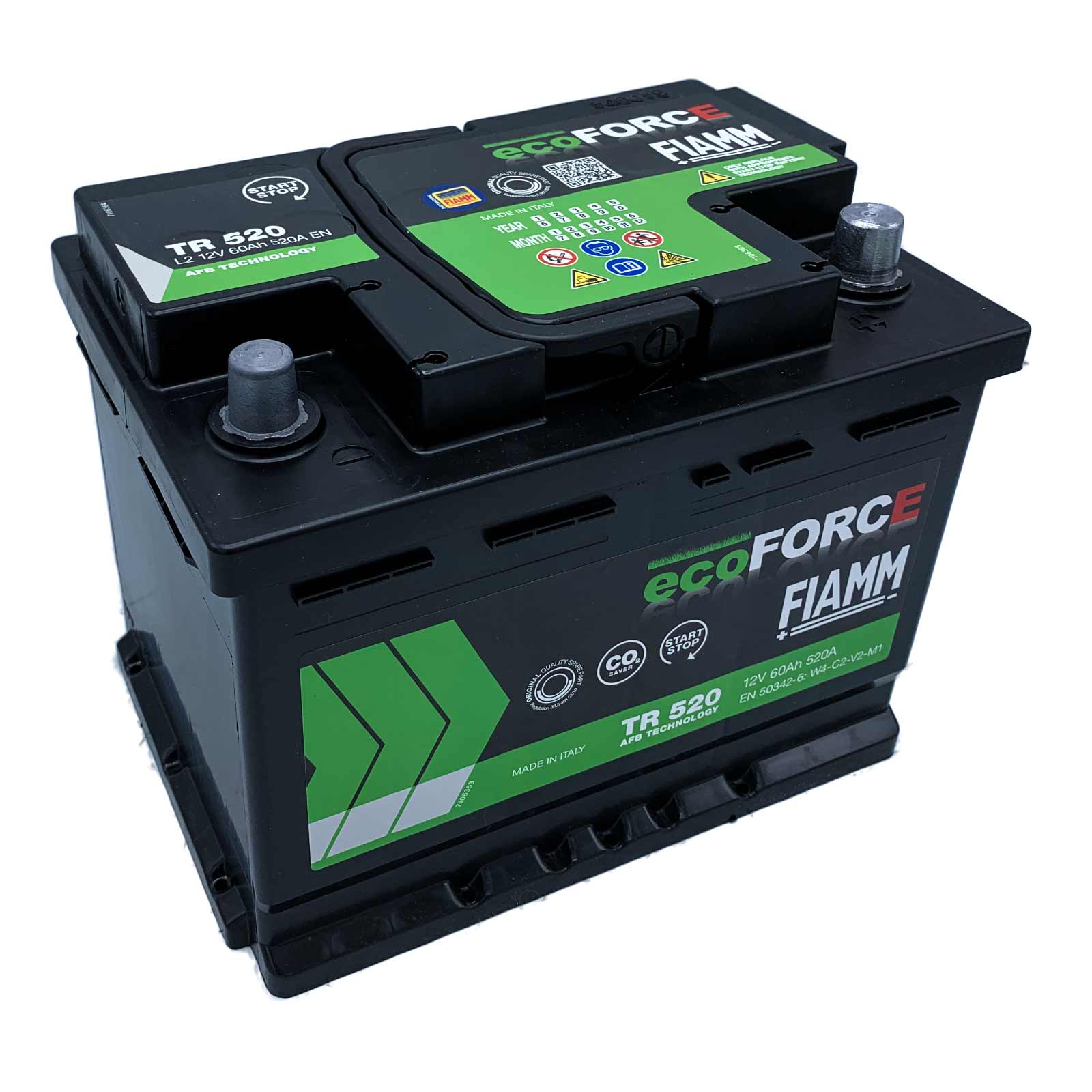 Batteria StartStop Fiamm Tr520 60Ah 520A Ricambi auto SMC